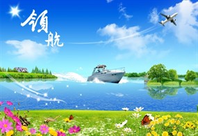 春天户外风景psd免费素材